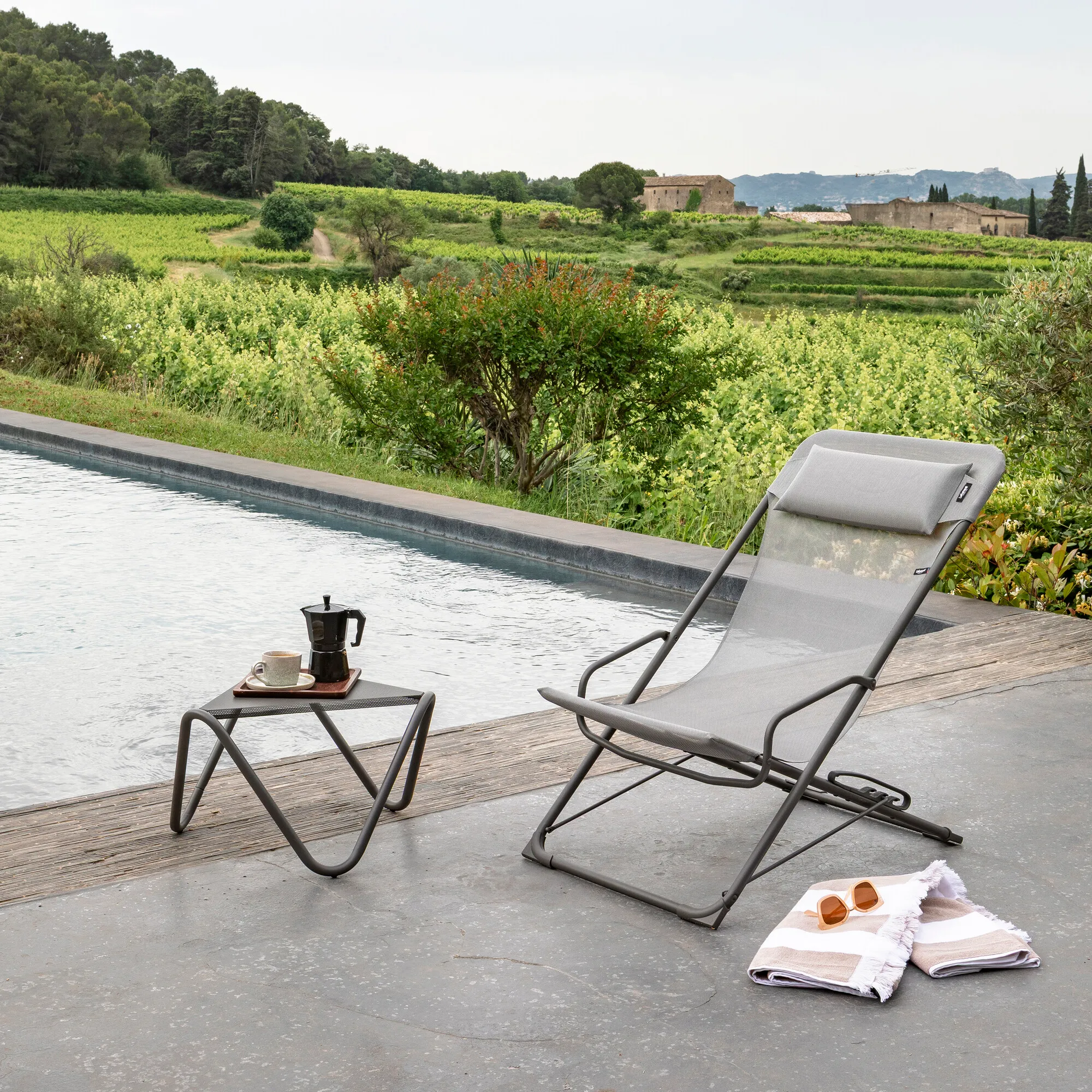 Leżak MAXI TRANSABAT Seigle II LFM2502 9868 ostatnie 2szt. Lafuma_Transa_swing_lezak_Terre