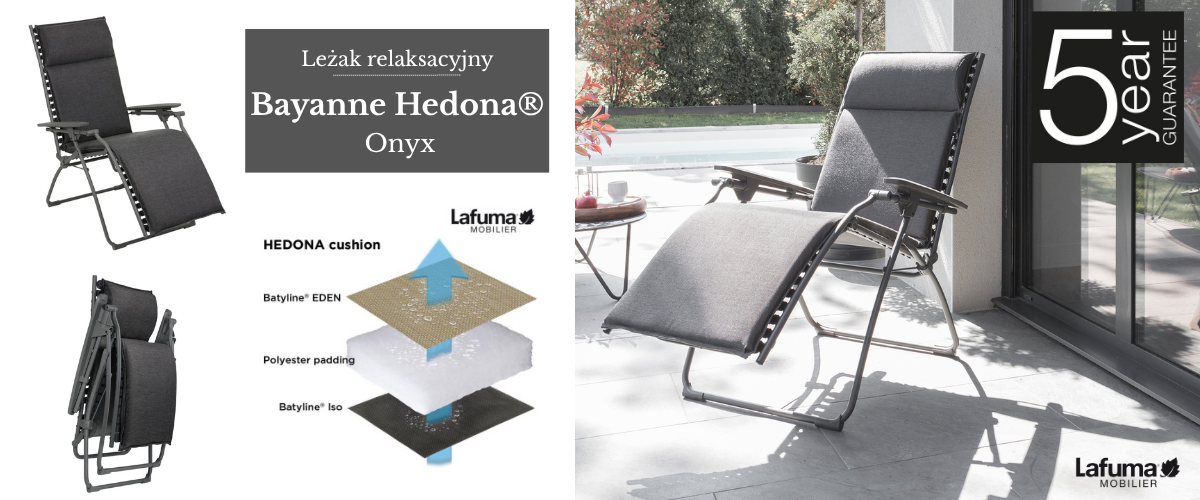 Leżak Bayanne Hedona Onyx