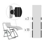 Materiał zamienny Lafuma do modelu RCLIP LFM2841-9868 Batyline® Iso Seigle II dostępna 1szt.