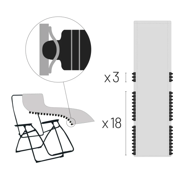 Materiał zamienny Lafuma do modelu RCLIP LFM2841-9868 Batyline® Iso Seigle II dostępna 1szt.