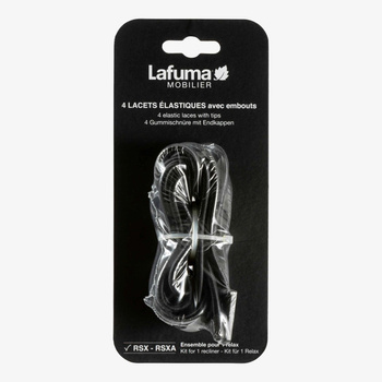 Gumki wymienne Lafuma do leżaka RSXA / czarny komplet na 1 leżak