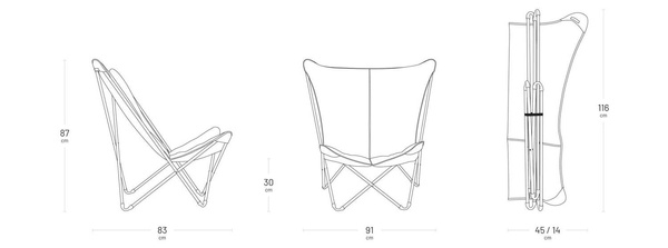 Fotel Lafuma SPHINX Sunbrella® Ebene LFM2859-3713