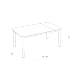 Stół Lafuma ORON Ciment HPL Titane dla 6 do 8 osób LFM5321-9815
